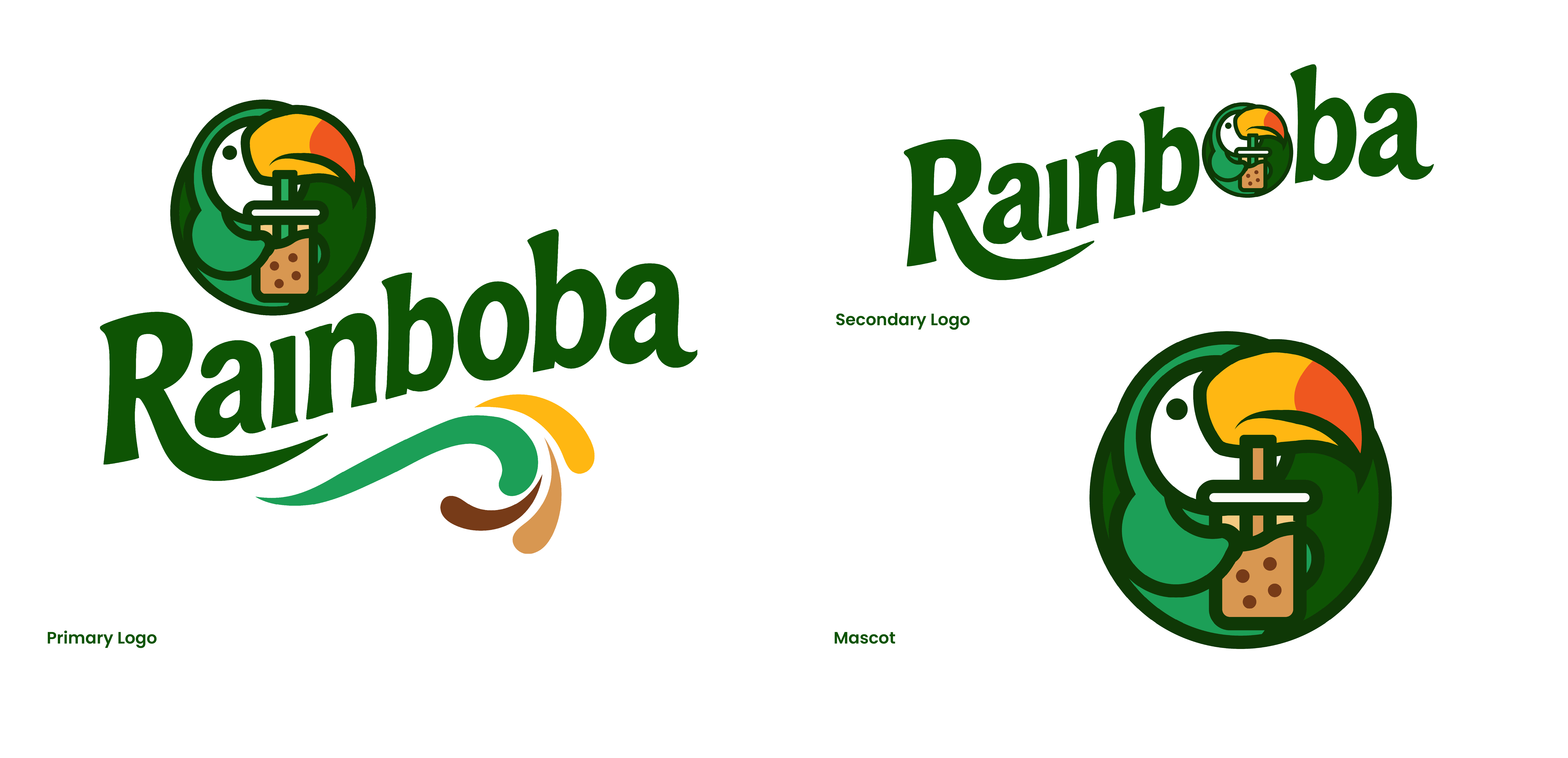 Rainboba logo design