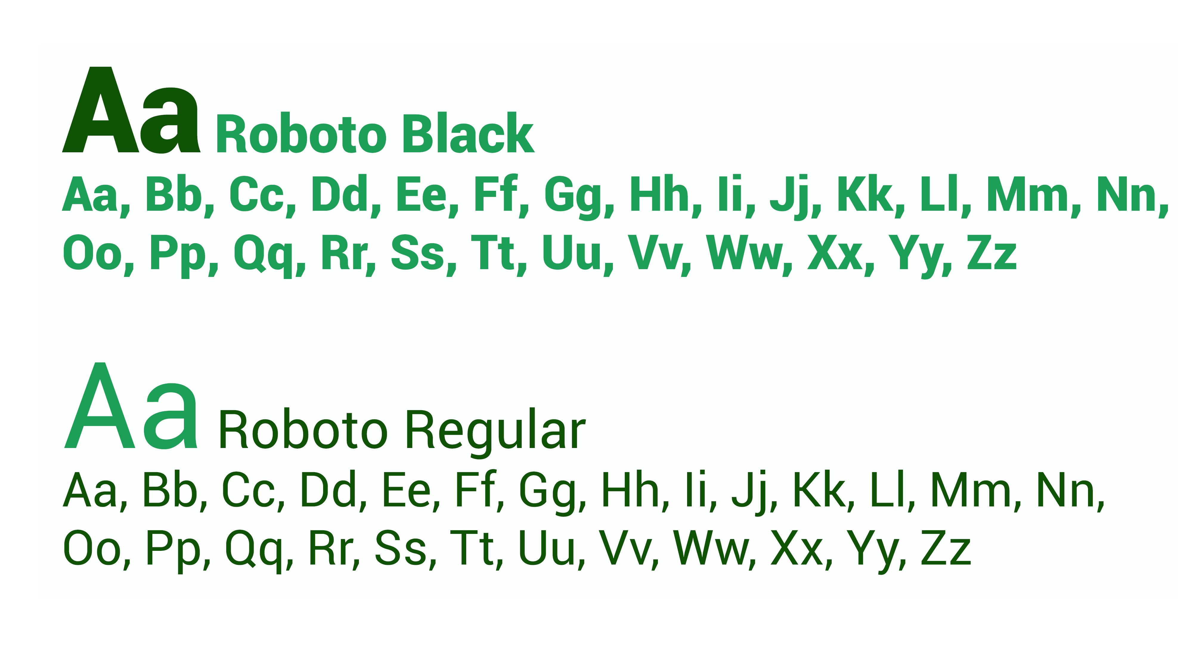 Rainboba typography